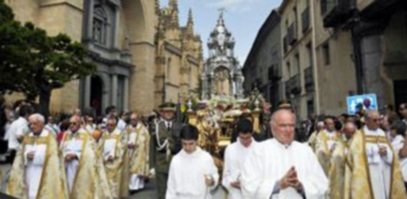Imagen de una procesión reciente del Corpus Christi en Segovia
