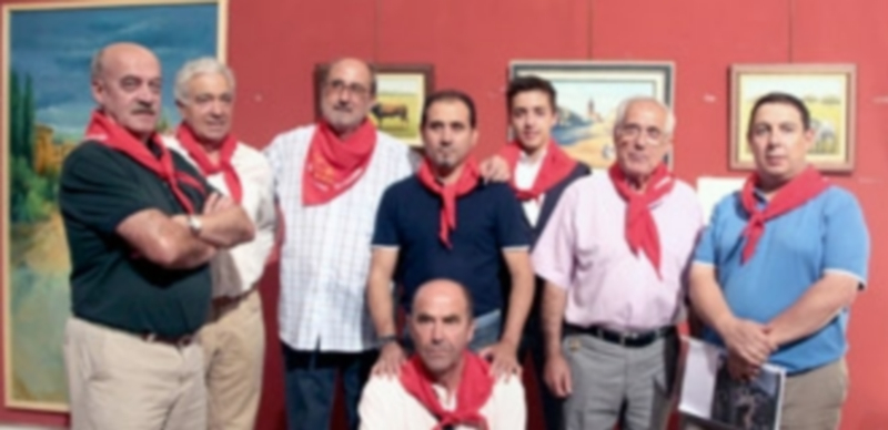 Algunos de los autores de la exposición que asistieron a la inauguración y otros que acudieron en su representación. / C.N.