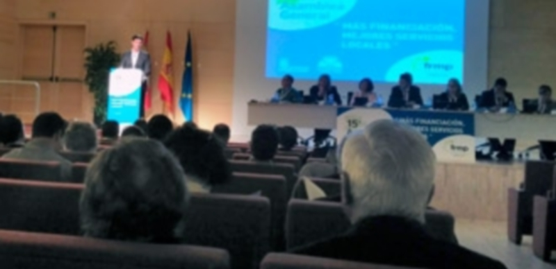 Un momento de la intervención de José Luis Vázquez en la asamblea de Valladolid. / El Adelantado