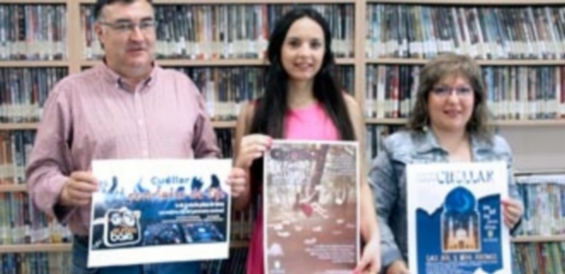 Los concejales de Deporte y Cultura junto a la joven Sandra Herrero