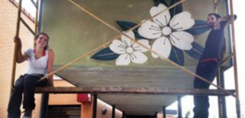 Los alumnos del ciclo de Revestimientos Murales de la Escuela de Artes y Oficios