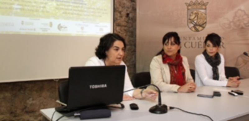 Un momento de la presentación de las cenas solidarias ayer en el Palacio de Pedro I./ Gabriel Gómez