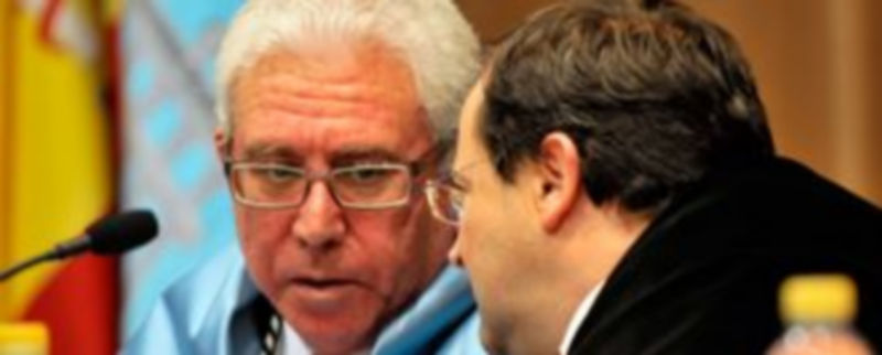 Jesús Nieto en una imagen de archivo junto al rector Evaristo Abril./Kamarero