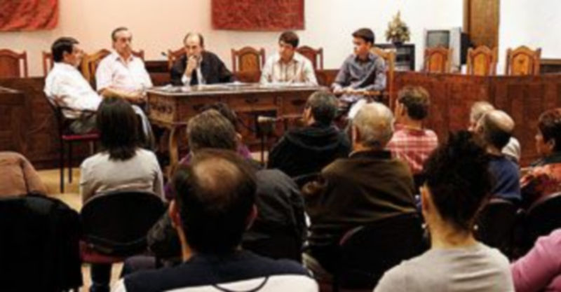 Los representantes de los colectivos taurinos durante el desarrollo del Foro. / GABRIEL GÓMEZ