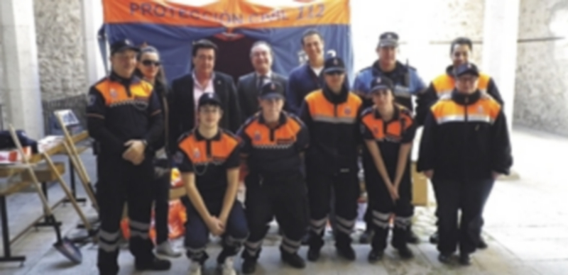 Los miembros de Protección Civil de la localidad