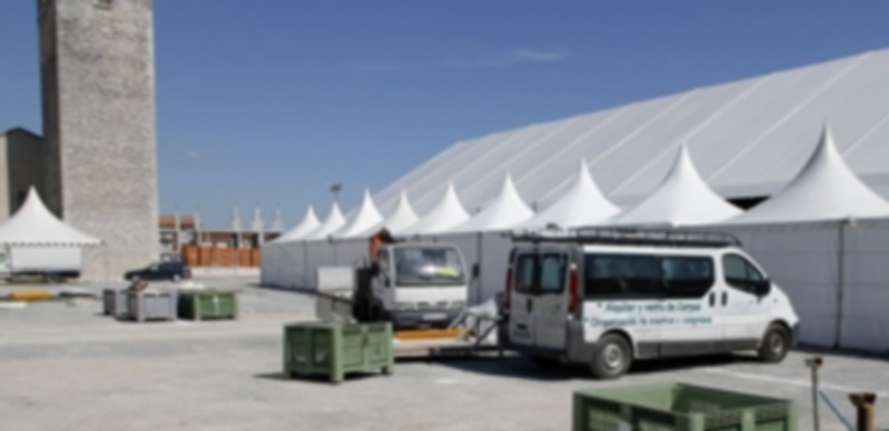 Exterior de la carpa que se instalará en la explanada del Castillo. / Gabriel Gómez