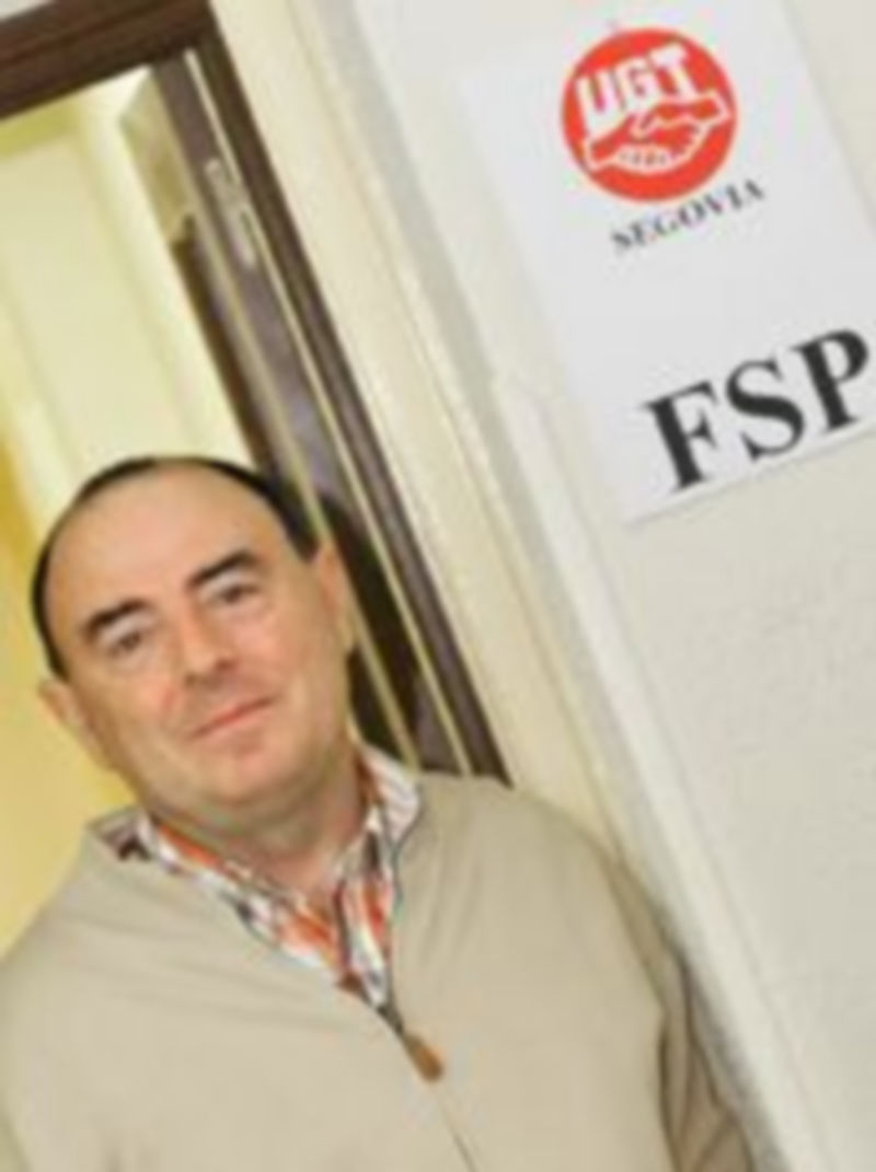 Miguel Ángel Mateo en la sede del sindicato. / Juan Martín