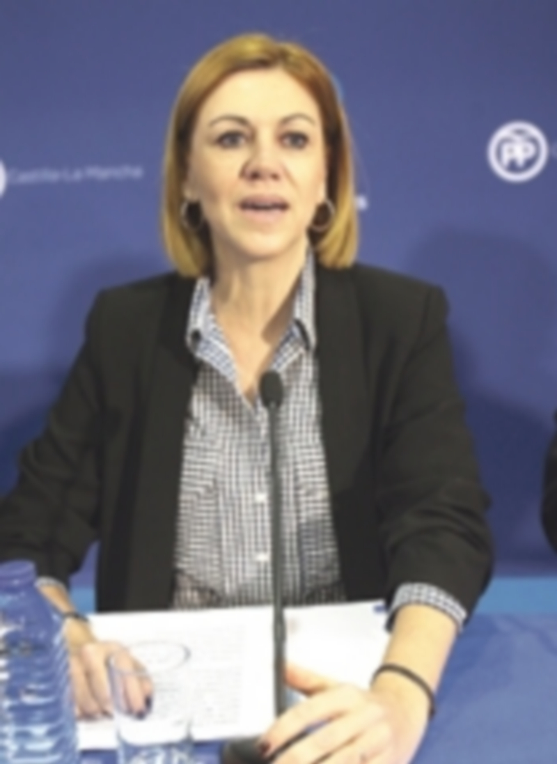 Cospedal ante la Junta Directiva Provincial de su partido en Guadalajara. / Efe