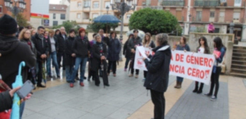 Lectura del manifiesto tras la marcha. / Chantal Núñez