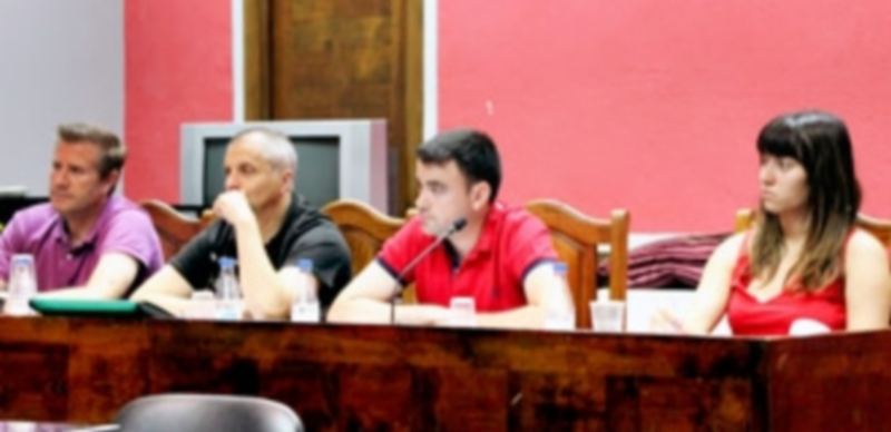 El Grupo Municipal Socialista en un pleno