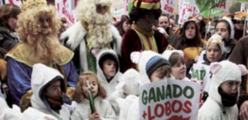 Asaja celebra su particular cabalgata como protesta frente a Medio Ambiente. / Ical
