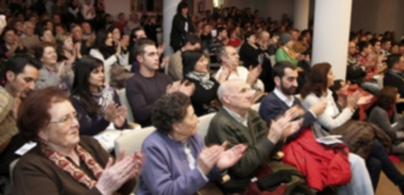 La sala se quedó pequeña  en el día de su inauguración hace tres años./ Gabriel Gómez