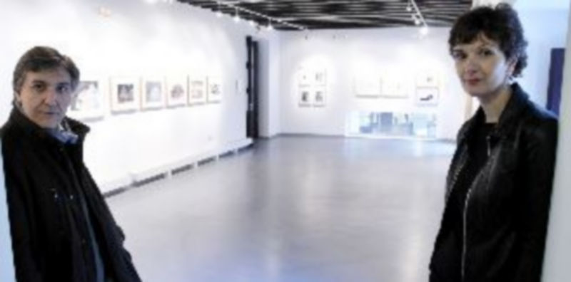 Javier Zabala y la ilustradora Mónica Carretero