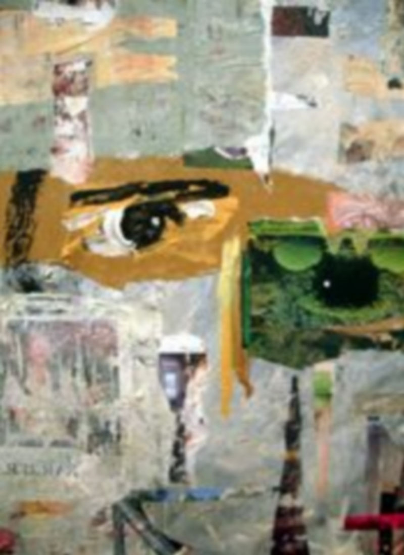 José María Pérez de Cossío. Rostro. 2010. T. mixta y collage.  65 x 45 cms.