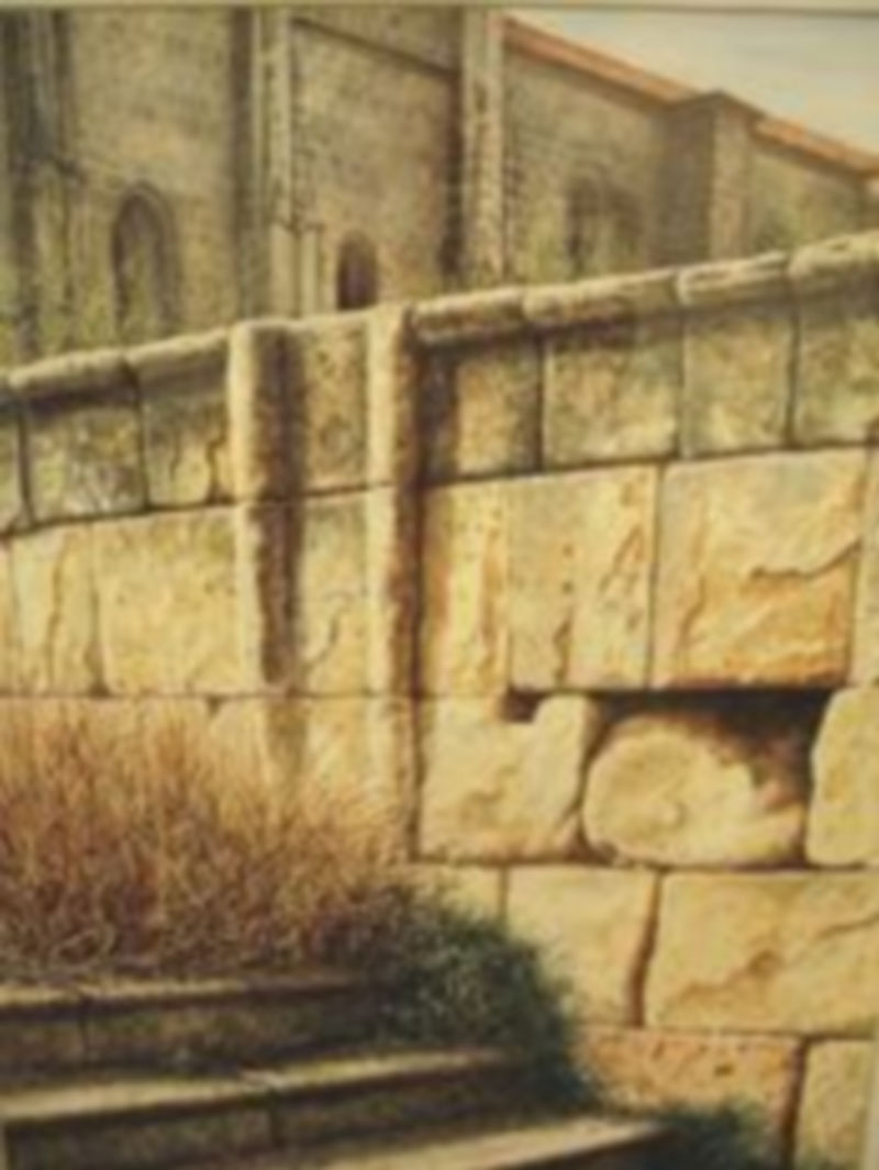 Daniel Gil Martín. Escalera junto a la Catedral. Acuarela 80 X 65 cms