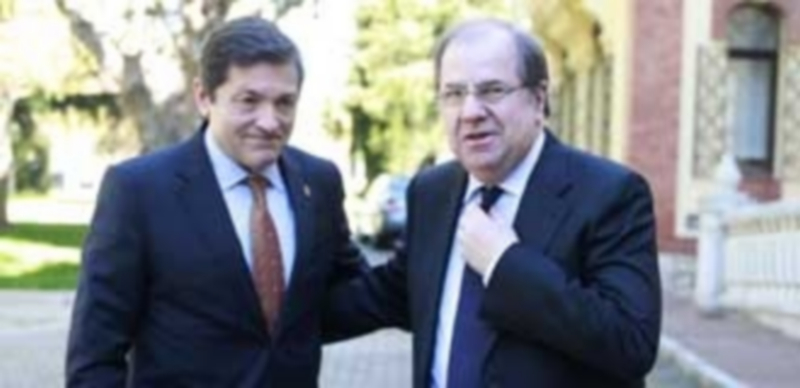 Herrera y Fernández prometen trabajar por el futuro del carbón 1 El presidente del Principado de Asturias