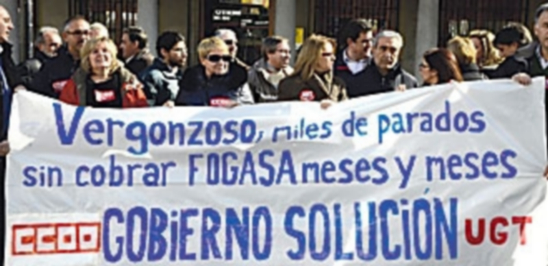 Una de las manifestaciones realizadas en 2014 contra la demora en la resolución de expedientes del Fogasa. / Europa Press
