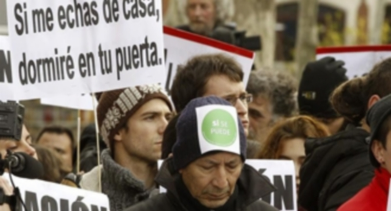 Momento de una manifestación contra la dación en pago. / Ep.