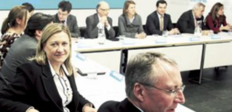 Pilar del Olmo en la reunión de los consejeros de Economía y Hacienda de las comunidades que gobierna el PP. / ICAL