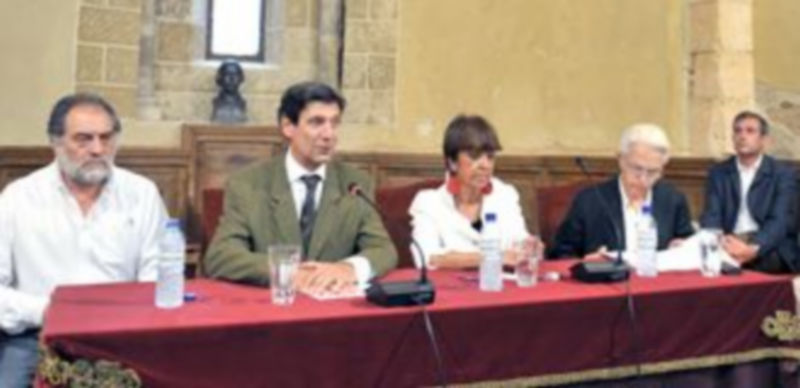 Imagen de archivo de la inauguración del Curso de Pintores Pensionados en la sede de la Academia de San Quirce./ Kamarero