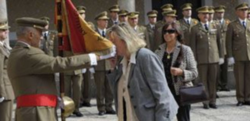 Foto de archivo de una reciente jura de bandera en la Academia./Kamarero