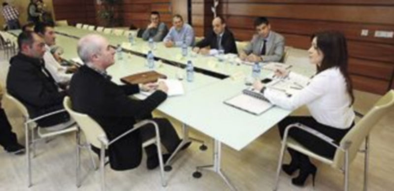 Imagen de la reunión que la consejera Silvia Clemente mantuvo ayer con los criadores de ganado equino. / Ical