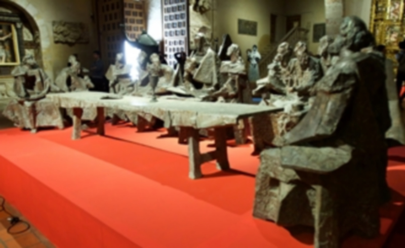 Una de las grandes piezas realizadas por Venancio Blanco que pueden verse en la exposición. / El Adelantado