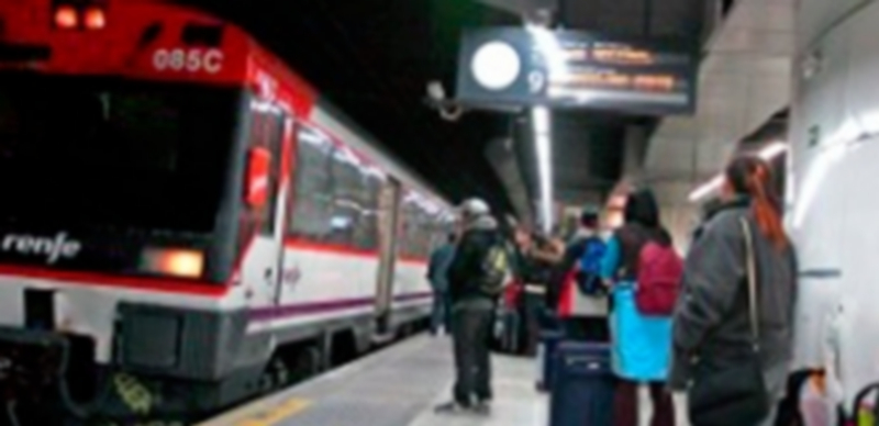 Andén de la estación de Sants (Barcelona) donde ocurrieron los hechos. / E. P.