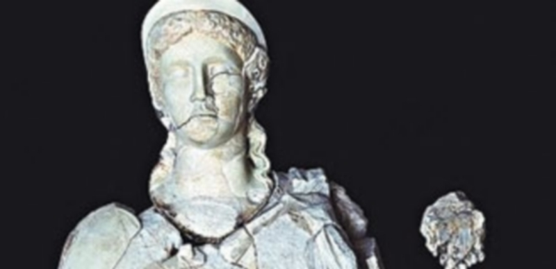 La escultura fue restaurada mediante numerosos fragmentos. / Jcyl