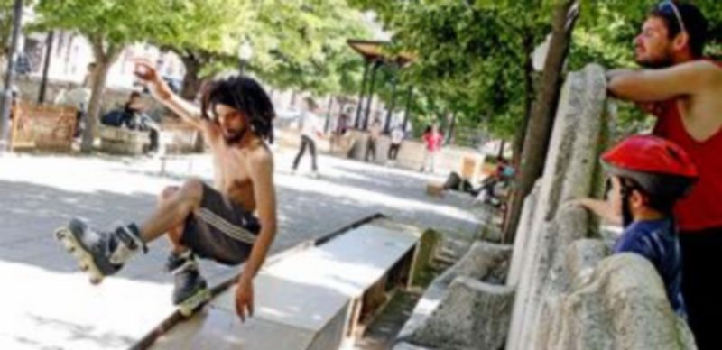 ´El patinaje fue el protagonista de la jornada durante la mañana y buena parte de la tarde./ Gabriel Gómez