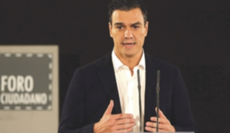 Pedro Sánchez durante su intervención en el Foro Ciudadano. / Efe