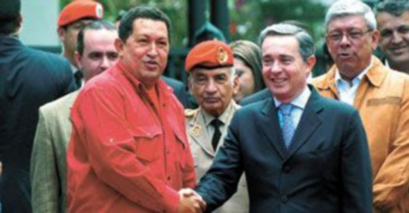 Los presidentes de Venezuela y Colombia