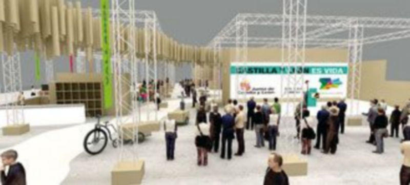 Recreación virtual del stand de Castilla y León en Fitur. / ICAL