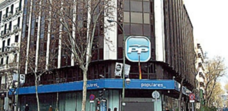 La sede del Partido Popular situada en la calle Génova de Madrid. / Efe