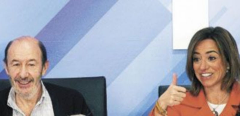 Rubalcaba y Chacón se sentaron juntos