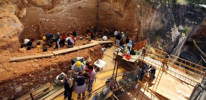 Una de las zonas excavadas en el yacimiento de Atapuerca (Burgos) durante los trabajos de los profesionales. / JCyL