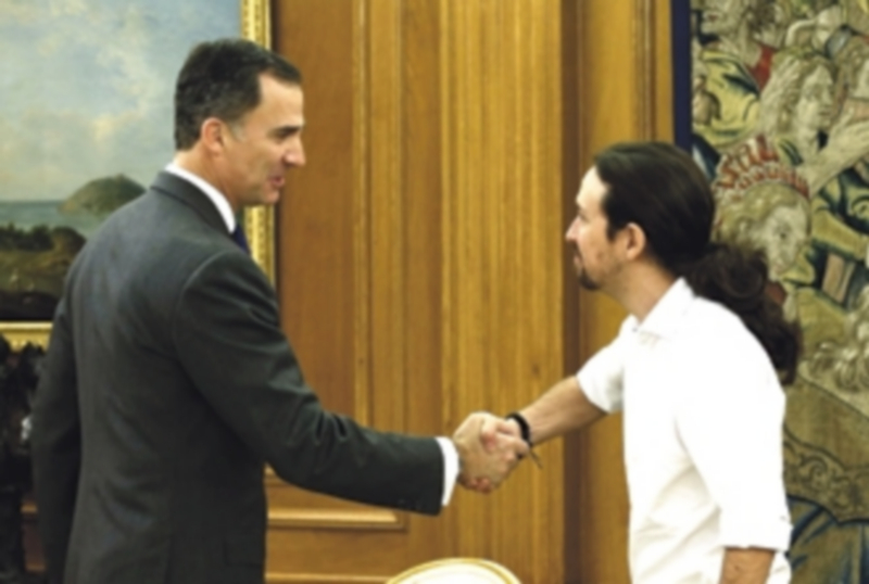 Iglesias ofrece a Sánchez un gobierno de coalición con él de vicepresidente 1 Felipe VI recibió al presidente de Podemos