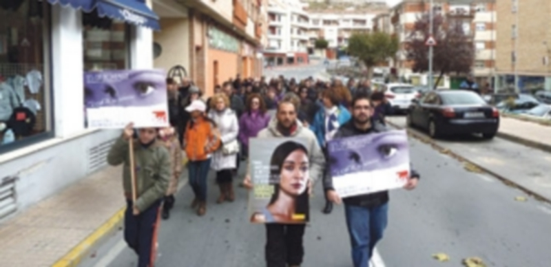Marcha contra la violencia de género organizada por IU el pasado año./ El Adelantado