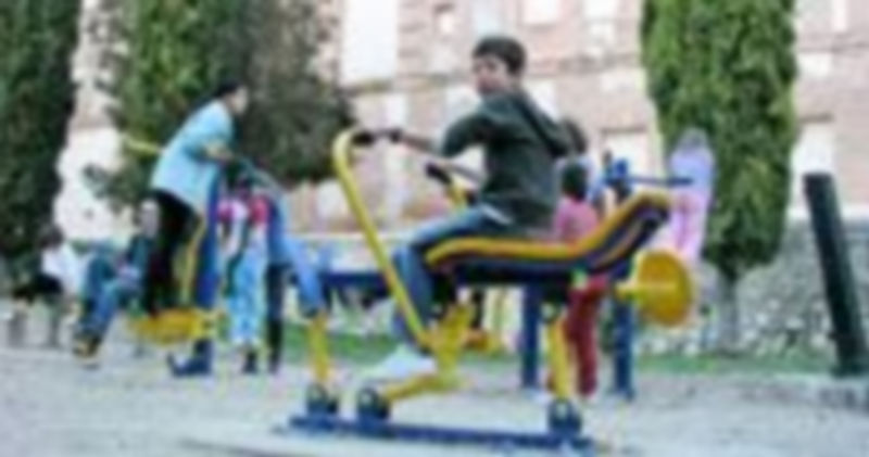 Elementos del circuito biosaludable instalados en los Paseos de San Francisco./Gabriel Gómez