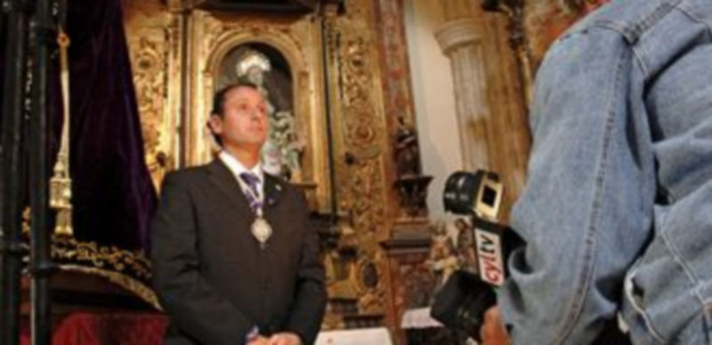 Un momento de la grabación en la iglesia de San Miguel. / Gabriel Gómez