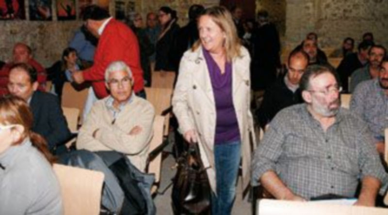 Un momento del desarrollo del encuentro en el Palacio de Pedro I. / Gabriel Gómez