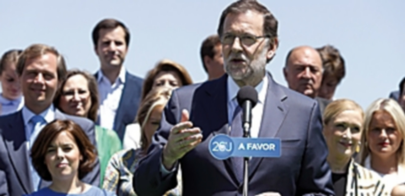 Rajoy afronta con ilusión el 26-J porque hay un “futuro por delante” 1 Mariano Rajoy durante la presentación de los candidatos del PP por Madrid. / Efe