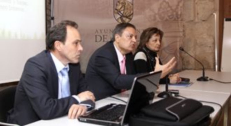 Representantes de la Cámara de Segovia en un momento del acto celebrado en Pedro I. /Gabriel Gómez