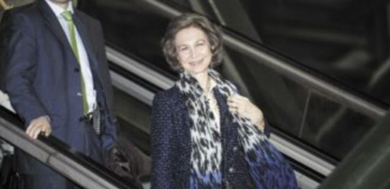 La Reina llega a la estación del AVE de Valladolid para asistir a la V Cumbre del Microcrédito que se celebrará hasta el próximo jueves. / Leticia Pérez (Ical)