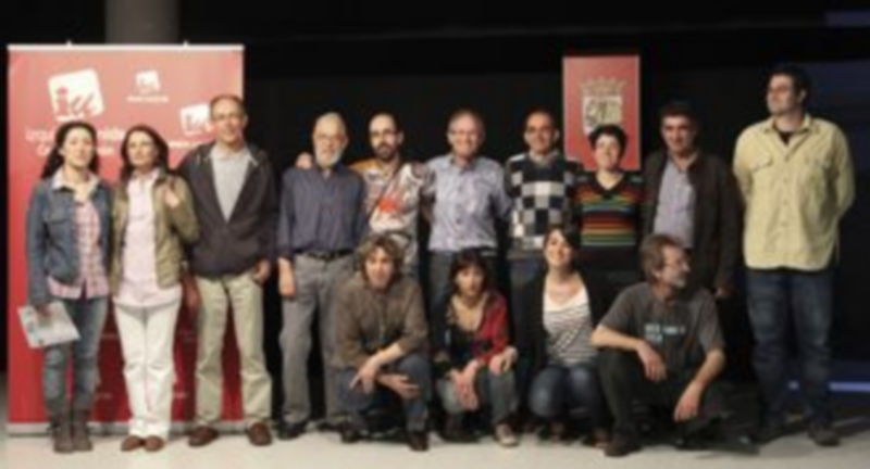 Integrantes de la candidatura en la sala Alfonsa de la Torre