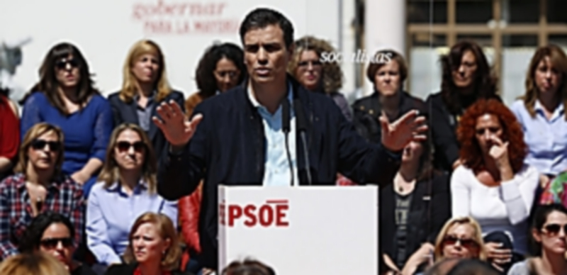 El líder socialista acudió a un acto por la igualdad de género organizado por el PSM en la localidad de Alcorcón. / Efe