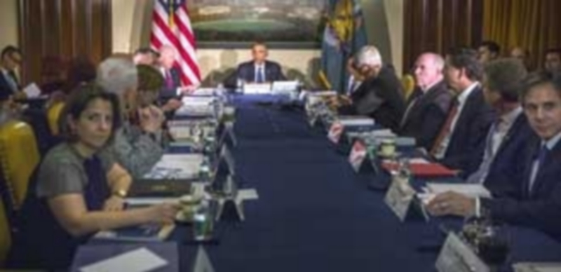 Barack Obama preside la reunión del Consejo de Seguridad Nacional. / Efe