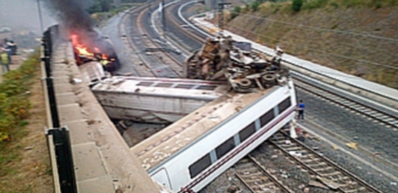 El Talgo Series 730 que descarriló en la curva ‘A Grandeira’