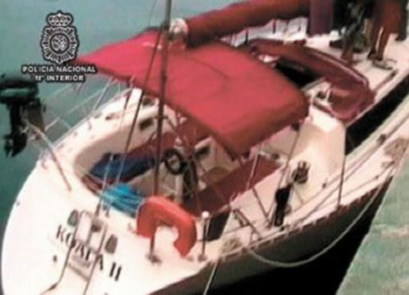 El velero ‘Koala II’ iba rumbo a Ortigueira cargado de cocaína. / EFE