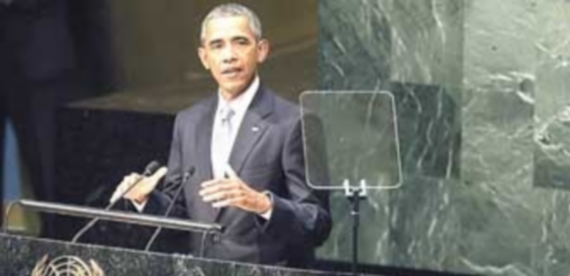 Barack Obama durante su intervención en el debate anual de alto nivel de la Asamblea General de la ONU. / EFE